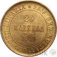 Finlandia, 20 marek (markkaa), 1911 L