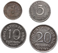 B53. Polska, Król. Polskie, 1, 5, 10, 20 fenigów 1917/18