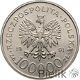 Polska, 100000 złotych 1991, Major 