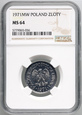 PRL, 1 złoty 1971, NGC MS64