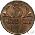 1141. Polska, II RP, 5 groszy, 1938