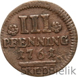 NIEMCY - ROSTOCK - 3 PFENNING - 1761