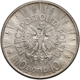 B264. Polska, IIRP, 10 złotych 1937, Piłsudski, Warszawa