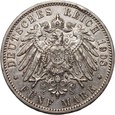 B18. Niemcy, Badenia, Fryderyk II, 5 marek 1904 G, Karlsruhe