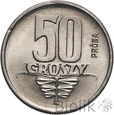 Polska, PRL, 50 groszy, 1958, próba, nikiel