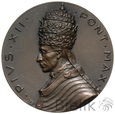 224. Watykan, medal w brązie, Pius XII
