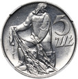 PRL, 5 złotych 1959, Rybak, NGC MS62
