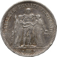 Francja, 5 Franków 1849 K, Herkules