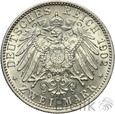 1003. Niemcy, Badenia, 2 marki, 1902 G, Fryderyk I