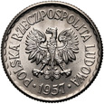 PRL, 1 złoty 1957, Nikiel