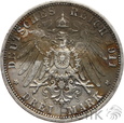 311. Niemcy, Prusy, 3 marki, 1911 A, Wilhelm II