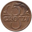Polska, II RP, 5 groszy 1936