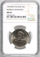 PRL, 20 złotych 1976, Marceli Nowotko, NGC MS65