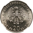 PRL, 20 złotych 1976, Marceli Nowotko, NGC MS65