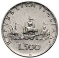 13. Włochy, 500 lirów 1960, statki Kolumba