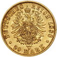 858. Niemcy, Prusy, Fryderyk III, 20 marek, 1888 A