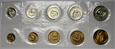 ZSRR, zestaw 10 monet od 1 kopiejki do 1 rubla + medal, 1974