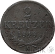 Austria, 2 krajcary, 1848 A, Franciszek Józef I