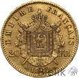 Francja, Napoleon III, 20 franków 1862 A