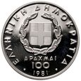 39. Grecja, 100 drachm 1981, Ateny 1982, skok w dal