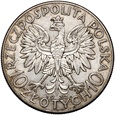 B570. Polska, IIRP, 10 złotych 1932 b.z., Głowa Kobiety, Londyn