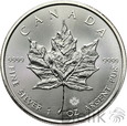 Kanada, 5 dolarów, 2016, Liść Klonu, Uncja Ag999