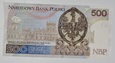 URODZINY ? 7 07 2005 r BANKNOT 500 ZŁ Oryginał St. 1/UNC-