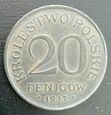 Królestwo Polskie 20 Fenigów 1917