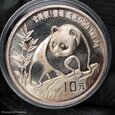 10 juanów 1990 Chiny PANDA UNCJA SREBRO