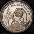 10 juanów 1990 Chiny PANDA UNCJA SREBRO