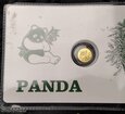 MINIATURA CHINY PANDA 1982 UNCJA BLISTER ZŁOTO