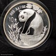 10 juanów 1993 Chiny PANDA UNCJA SREBRO