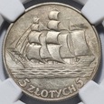 5 złotych 1936 Żaglowiec NGC MS 61