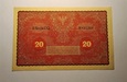 Banknot 20 Marek Polskich 1919 UNC - Z paczki