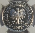 1 złoty 1982  PF67 CAMEO NGC