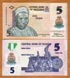 Banknot Nigeria 5 Naira 2018 POLIMER UNC