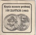 100 ZLOTYCH  1925