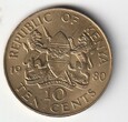 10 SHILLING  1980 KENYA