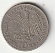 10  ZŁOTYCH 1964  NAPIS  WKLESLY