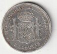  5  PESETAS 1876  NA  GWIAZDKACH 1871