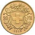 Szwajcaria, 20 Franków 1912 r.