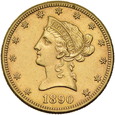 USA, 10 Dolarów 1890 r. CC Rzadka