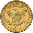 USA, 10 Dolarów 1890 r. CC Rzadka