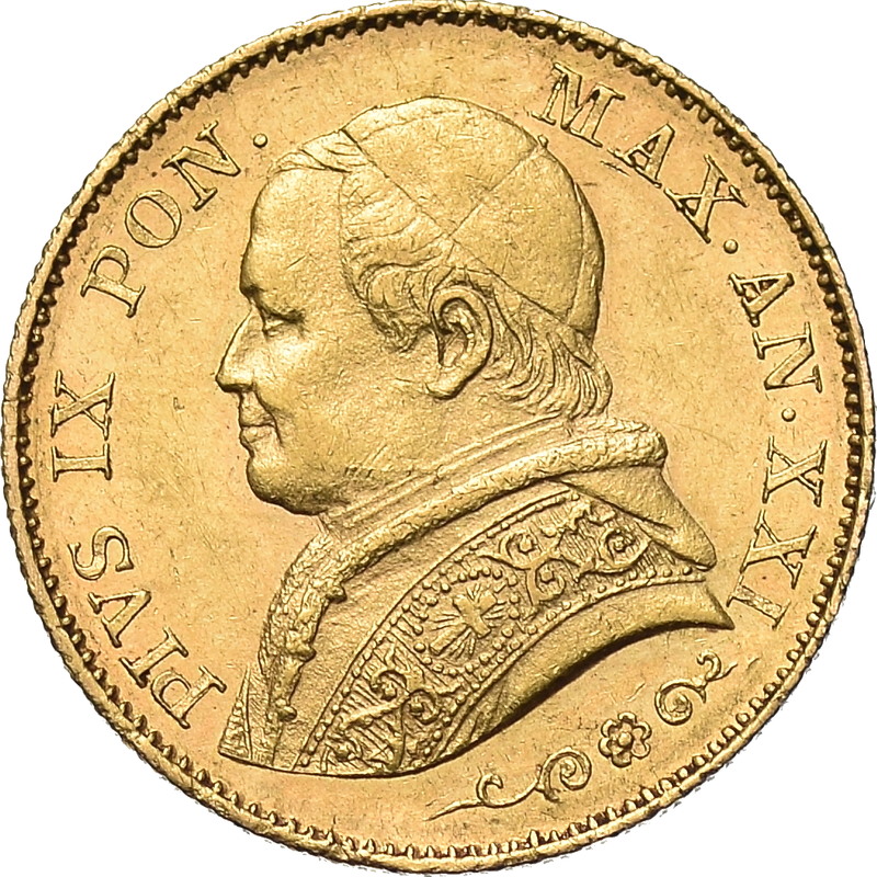 Watykan, 20 Lire 1865 r.