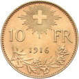 Szwajcaria, 10 Franków 1916 r. 