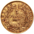 Francja, 5 franków 1857 r. A