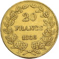 Belgia, 20 Franków 1865 r.
