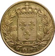 Francja, 20 franków 1817 r. A