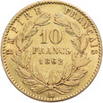 Francja, 10 Franków 1862 r. BB