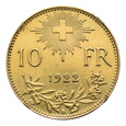 Szwajcaria, 10 Franków 1922 r. 